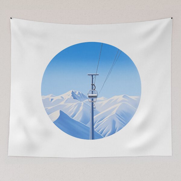 Item preview, Ski lift snowy mountains designed and sold by PawelNature.