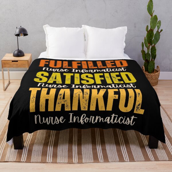 Item preview, Nurse Informaticist Fulfilled, Satisfied, Thankful Grunge Texture Thanksgiving Design designed and sold by MimsTees.