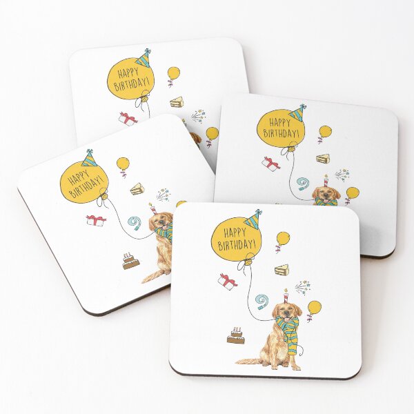 Item preview, Golden Retriever Birthday Card from Dog, Funny Happy Birthday Card for Men Women Him Her Daughter Son Doggy Lovers designed and sold by Jesticker.