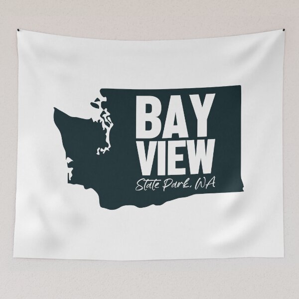 Item preview, Bay View State Park Washington Map designed and sold by bivenart.