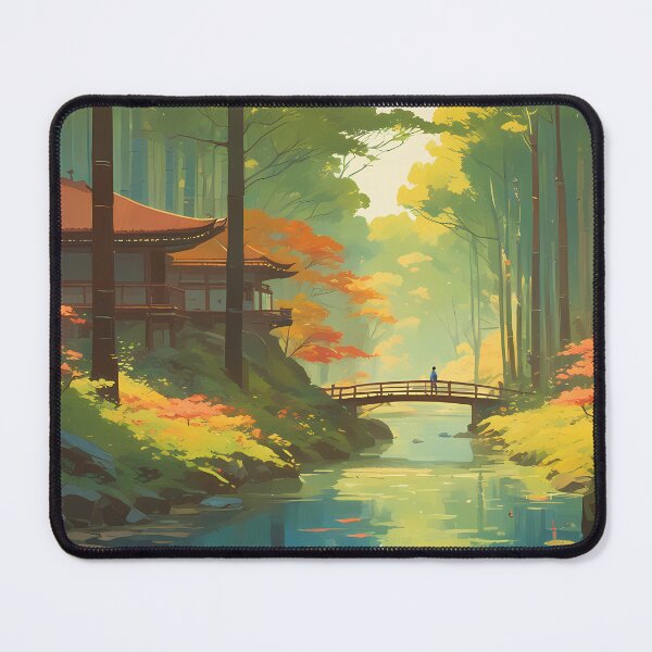Item preview, Japanese Bridge amid Forest's Embrace designed and sold by designsbyflo.