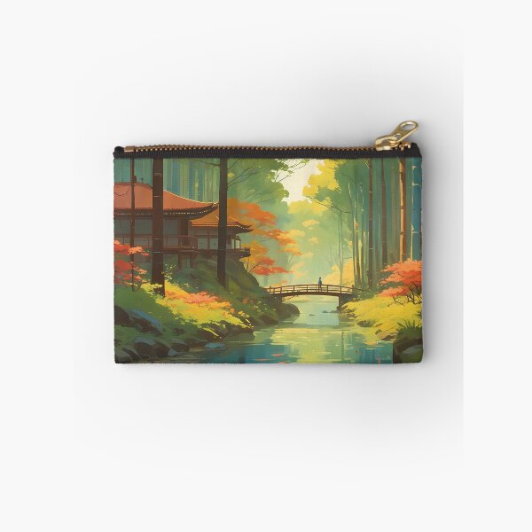 Item preview, Japanese Bridge amid Forest's Embrace designed and sold by designsbyflo.