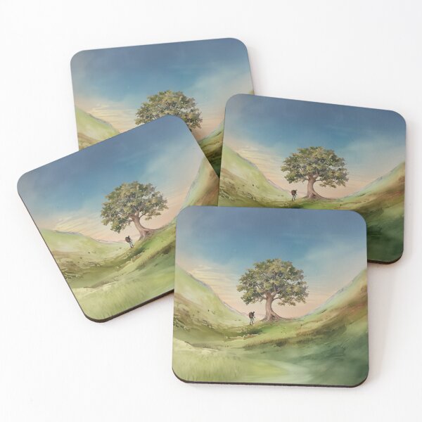Item preview, Sycamore Gap Tree Watercolor Illustration Cottagecore British Countryside Northumberland Hexham designed and sold by TheLovelyWild.