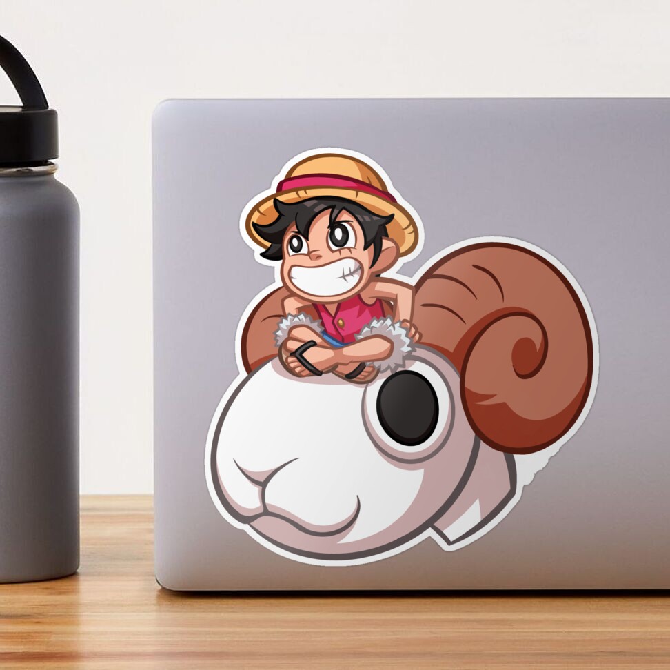 One Piece - Luffy on Going Merry Sticker by eusrock