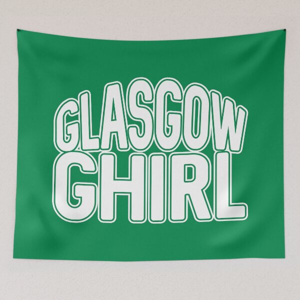 Item preview, GLASGOW GHIRL, Glasgow Celtic Football Club White and Green Text Design designed and sold by MacPean.