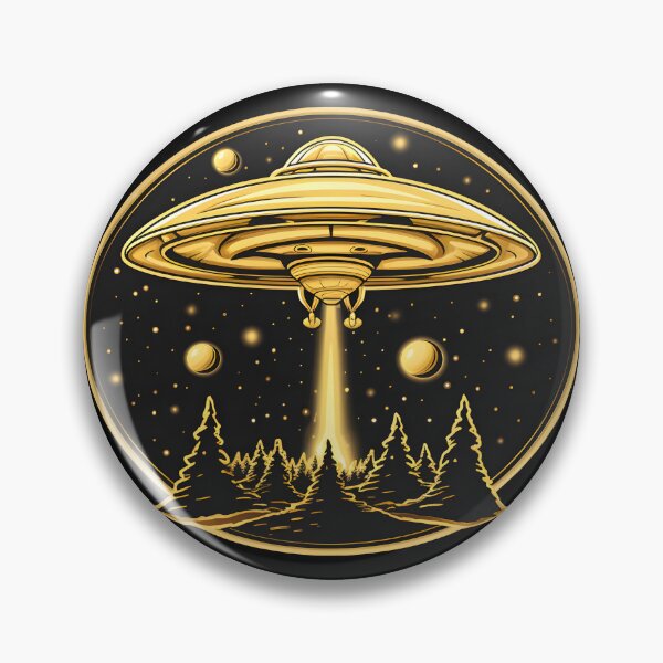 Item preview, Landing Of An Alien Spaceship designed and sold by StickerOrb.