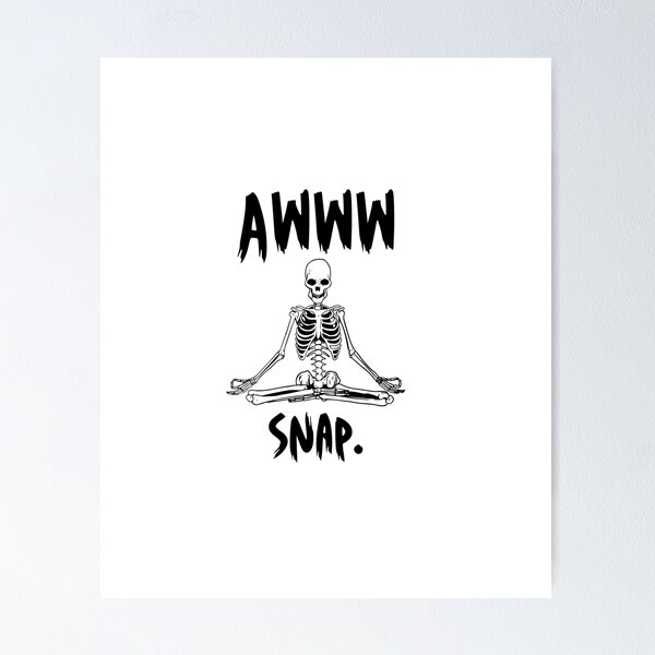 Item preview, Pie roto divertido: Awww Snap Skeleton Hueso roto designed and sold by ahmedshalan.