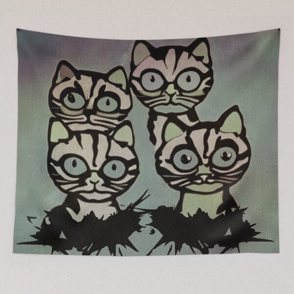 Item preview, FOUR KITTENS - VINTAGE STYLE designed and sold by inarausch2023.