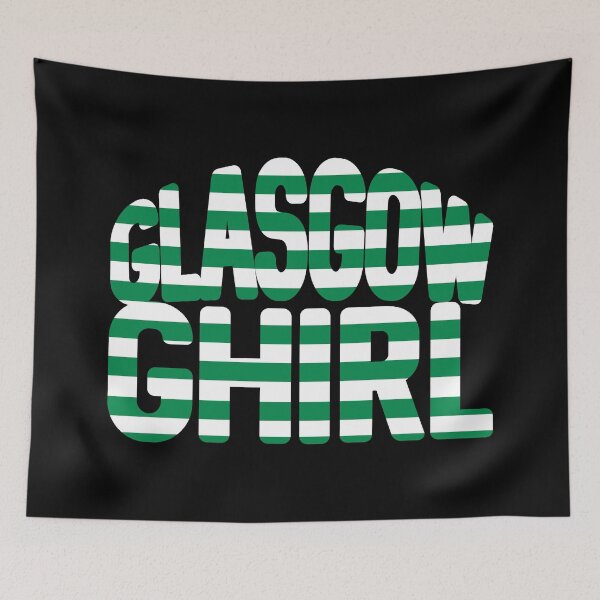 Item preview, GLASGOW GHIRL, Glasgow Celtic Football Club Green and White Hooped Text Design designed and sold by MacPean.