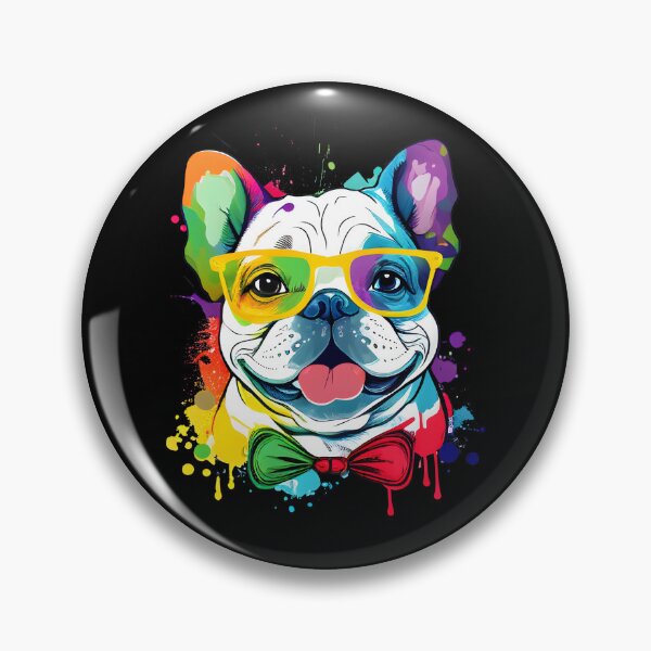 Item preview, Colorful Kawaii Bulldog Hipster designed and sold by Leonardo Palumbo.