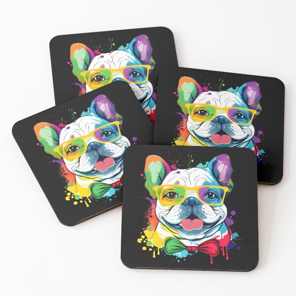 Item preview, Colorful Kawaii Bulldog Hipster designed and sold by Leonardo Palumbo.