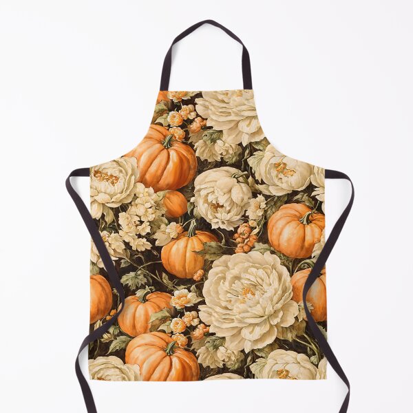 Item preview, Peony Flower Fall Pumpkin Seamless Pattern designed and sold by Tasty Digital Elements.