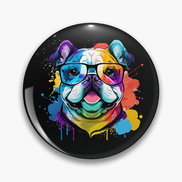 Item preview, Colorful Kawaii Bulldog Hipster designed and sold by Leonardo Palumbo.