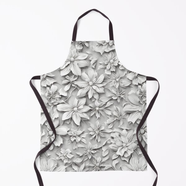 Item preview, seamless monochrome floral pattern in monochrome white and gray background. vector illustration designed and sold by APHIDAT-TA.