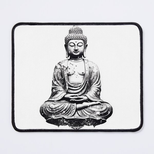 Item preview, Copy of Black White Buddha Statue, Digital Art, For Meditation designed and sold by MartynGrey.