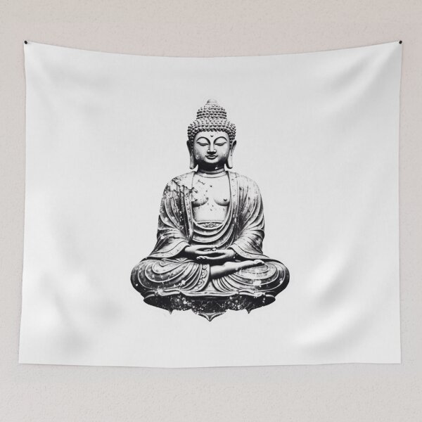 Item preview, Copy of Black White Buddha Statue, Digital Art, For Meditation designed and sold by MartynGrey.