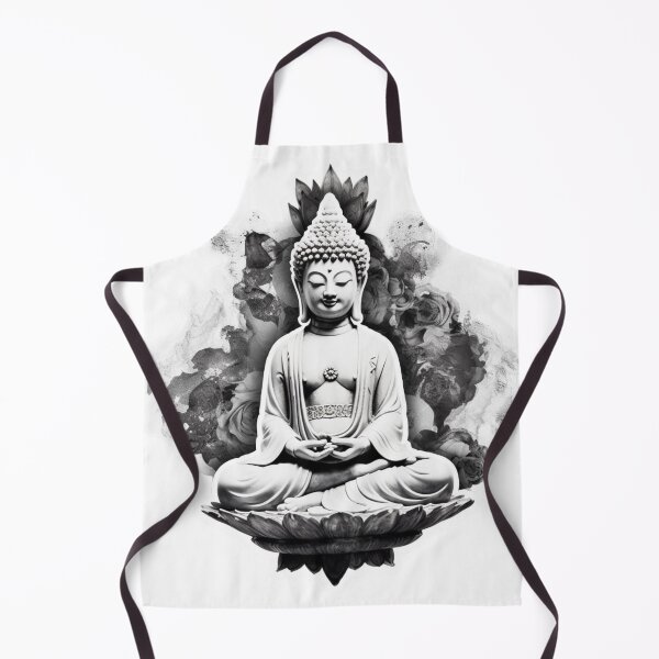 Item preview, Buddha Black White , maditate with buddha symbol designed and sold by MartynGrey.