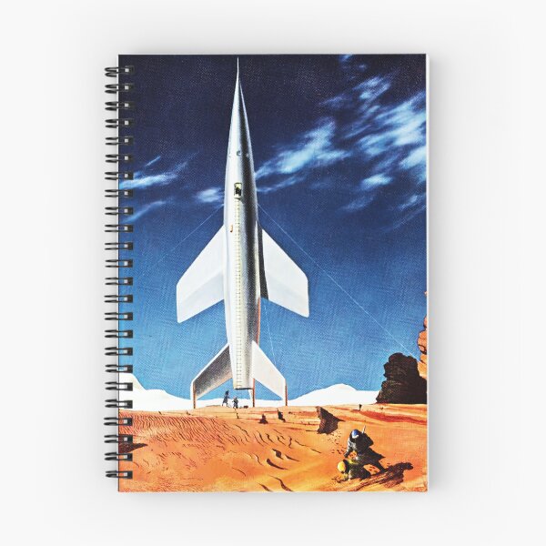 Item preview, Vintage 1950 Rocket Space Ship Alien World Red Planet Mars designed and sold by Maljonic.