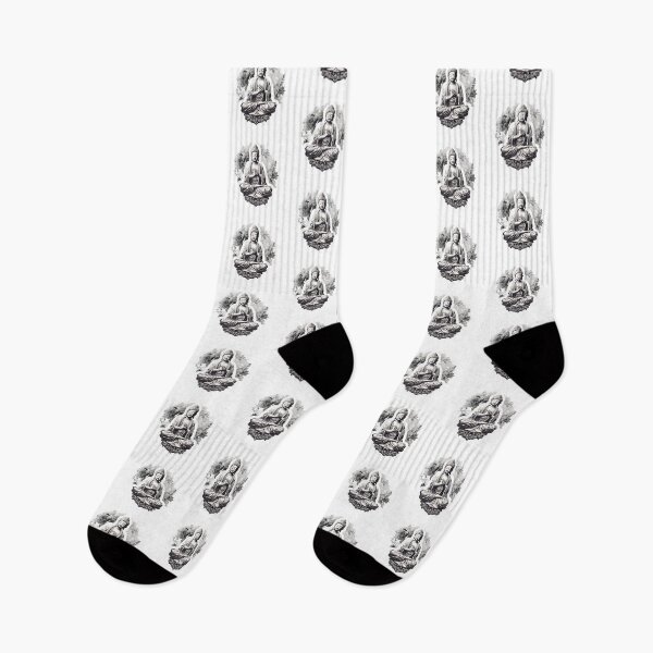 Item preview, Buddha Black White , Buddhist symbol, home decoration designed and sold by MartynGrey.