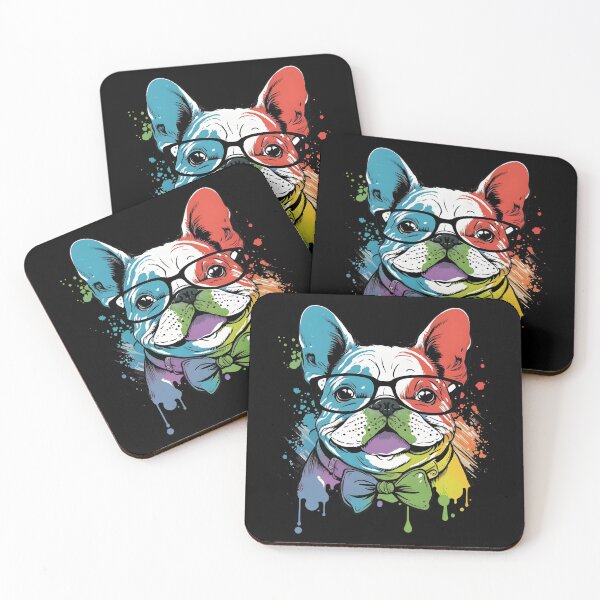 Item preview, Colorful Kawaii Bulldog Hipster designed and sold by Leonardo Palumbo.