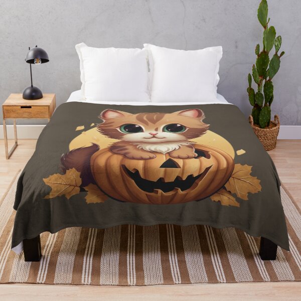 Item preview, Spooky Cat On Pumpkin Moon Hallowen designed and sold by Lil-Satu.