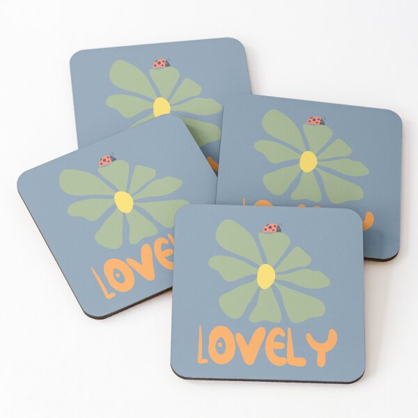 Item preview, ADORABLE green flower with ladybug (coccinella insect) designed and sold by AcuarelasCA.
