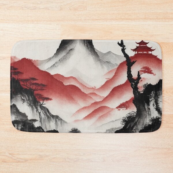 Item preview, Ink-Brushed Elegance: Mountains of Tranquility designed and sold by DevushkaStore.