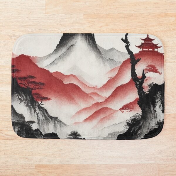 Item preview, Ink-Brushed Elegance: Mountains of Tranquility designed and sold by DevushkaStore.