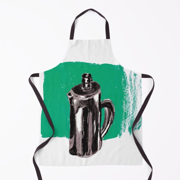 Item preview, Prensa Francesa en Teal Gouache: Ilustración de cafetería o rincón de desayuno designed and sold by madeonbright.
