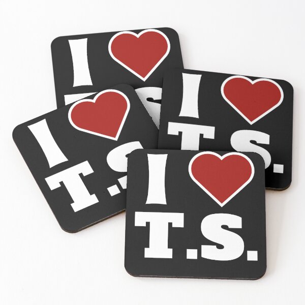 Artikelvorschau, Ich LIEBE TS, Schwarz-Weiß-Text, entworfen und verkauft von Guess4best.