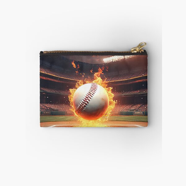 Item preview, Flaming Baseball In Stadium designed and sold by Maria Dryfhout.