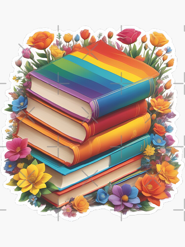 Floral Book Lover Reading Book Sticker for Sale by atalia8932