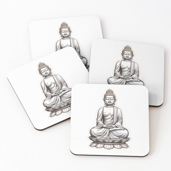 Item preview, Copy of Buddha Black White , maditate with buddha symbol designed and sold by MartynGrey.