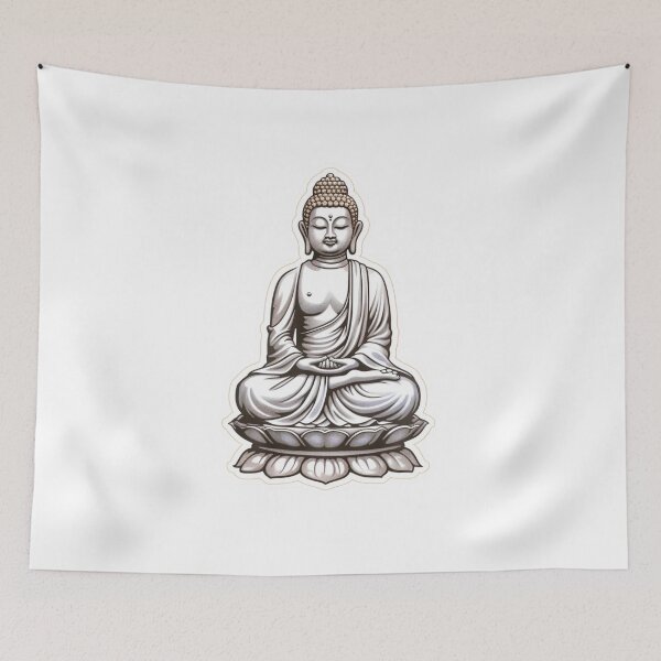 Item preview, Copy of Buddha Black White , maditate with buddha symbol designed and sold by MartynGrey.