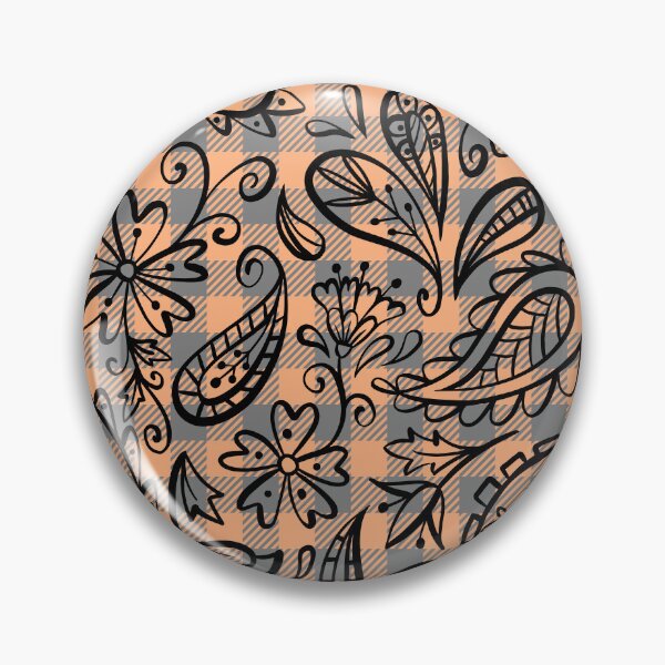 Item preview, Doodle paisleys Plaid Seamless Pattern - Unique Abstract Design designed and sold by OrangeMG.
