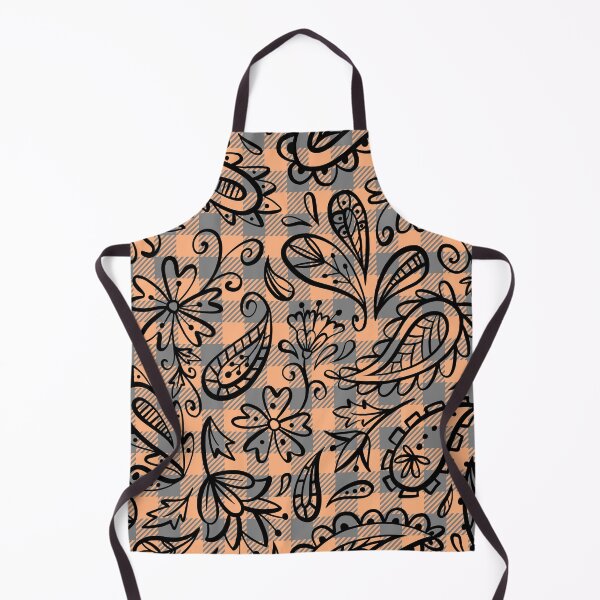 Item preview, Doodle paisleys Plaid Seamless Pattern - Unique Abstract Design designed and sold by OrangeMG.