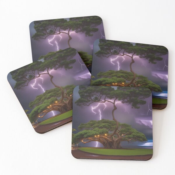 Item preview, Iconic World Landmarks During A Thunderstorm; Banyan Tree Maui designed and sold by MusicalArtisty.