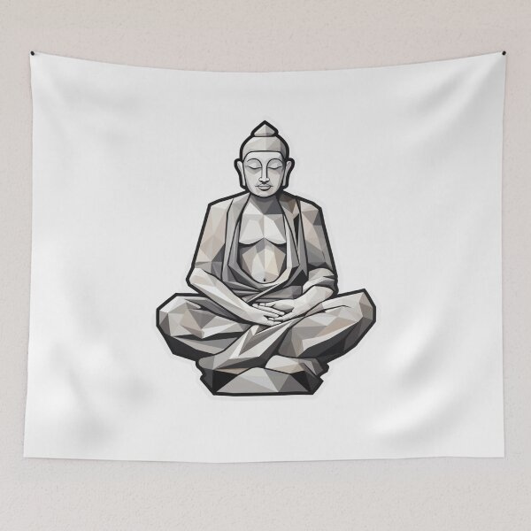 Item preview, Buddha Black White, Buddhist decor for your space designed and sold by MartynGrey.