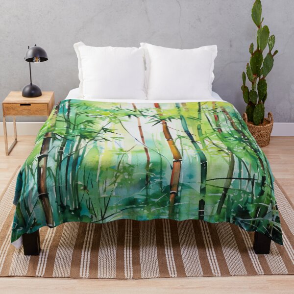 Item preview, Abstract Bamboo Beauty: Fluid Watercolor in Japan's Traditional Style designed and sold by aricutcia.