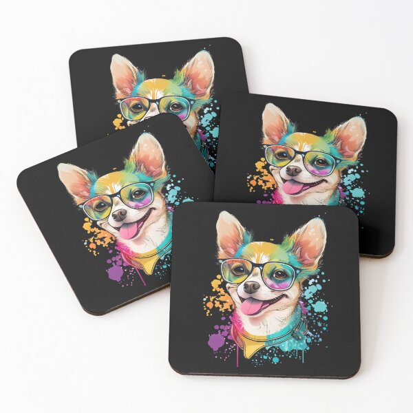 Item preview, Colorful Kawaii Chihuahua Hipster designed and sold by Leonardo Palumbo.
