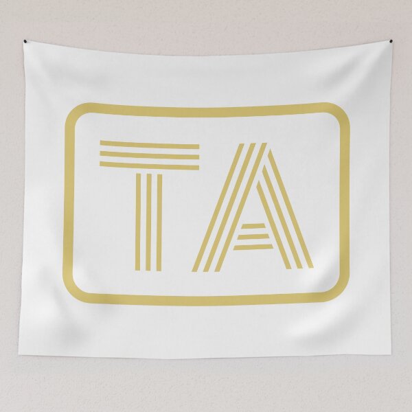 Item preview, TA Initials Gold Geometric Letters designed and sold by Jeallan Designs.