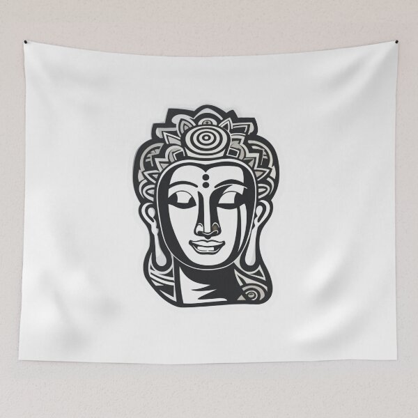 Item preview, Buddha Black White , Buddhist symbol , decor for your space designed and sold by MartynGrey.