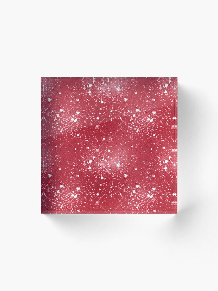 Thumbnail 1 of 5, Acrylic Block, Christmas red pattern designed and sold by Riverside-Moon.