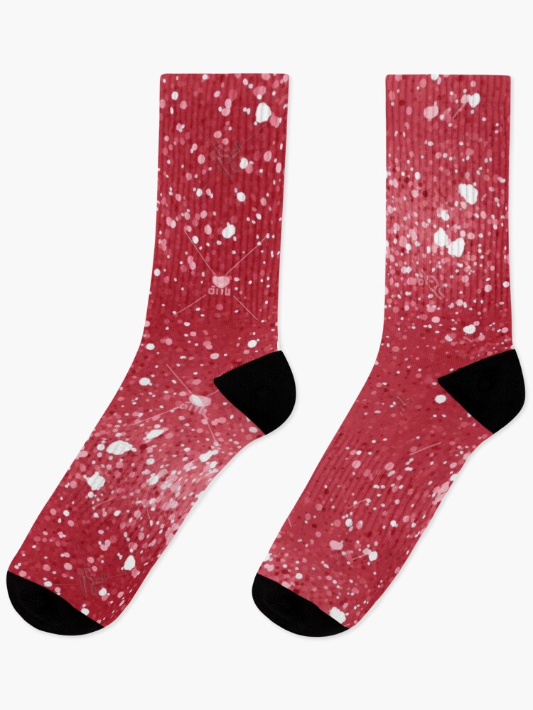 Thumbnail 1 of 5, Socks, Christmas red pattern designed and sold by Riverside-Moon.
