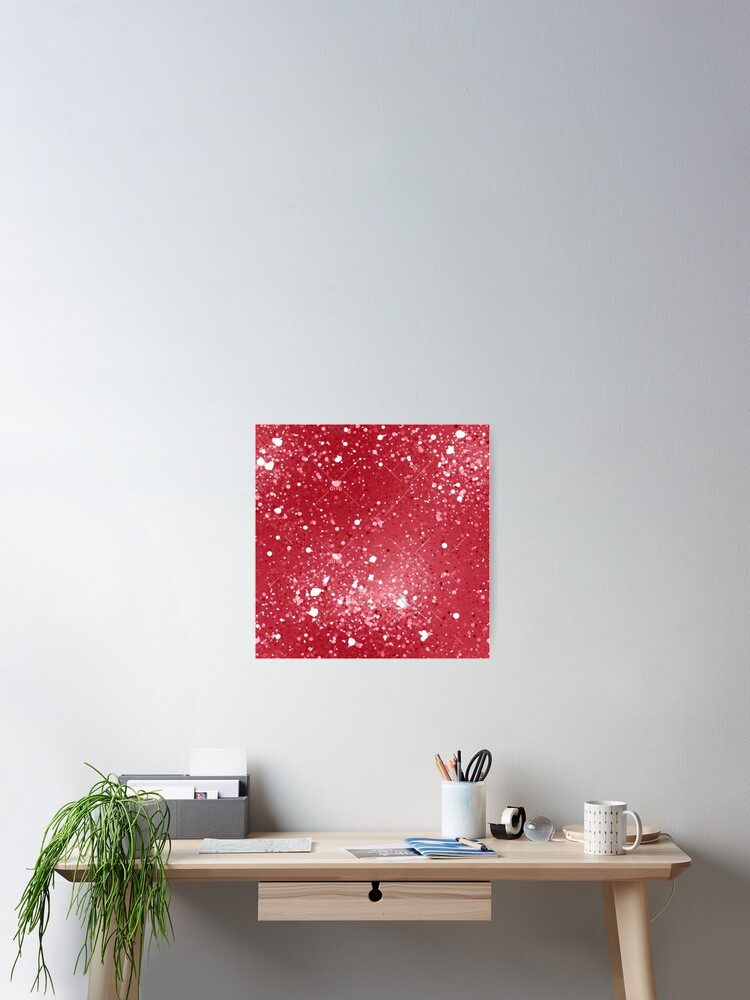 Thumbnail 2 of 3, Poster, Christmas red pattern designed and sold by Riverside-Moon.