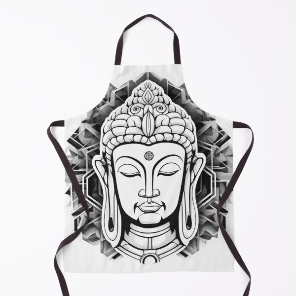 Item preview, Buddha Black White, 3D Black White statue , Meditation Sticker designed and sold by MartynGrey.