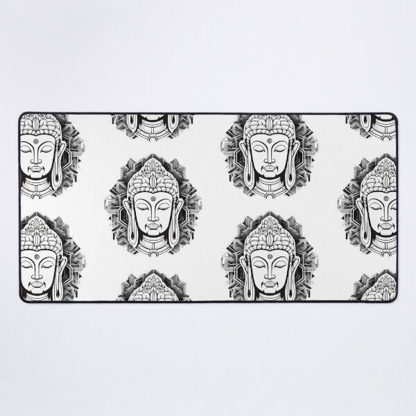 Item preview, Buddha Black White, 3D Black White statue , Meditation Sticker designed and sold by MartynGrey.