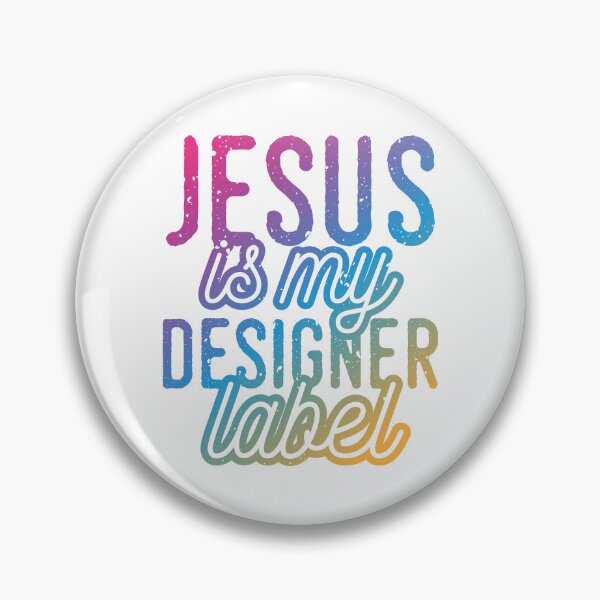 Item preview, Jesus is my Designer Colorful Label Christian Design designed and sold by Angela Cini.