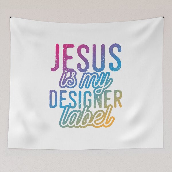 Item preview, Jesus is my Designer Colorful Label Christian Design designed and sold by Angela Cini.