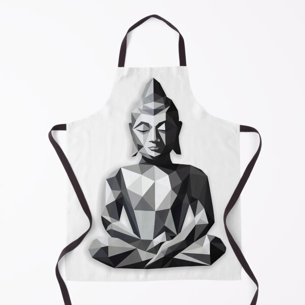Item preview, buddha Modern art 3D Black White statue designed and sold by MartynGrey.